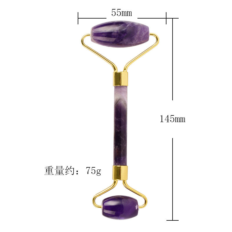 100% Natural Crystal Facial Face Quartz Roller Gua Sha Jade Roller for Skin Care Tools