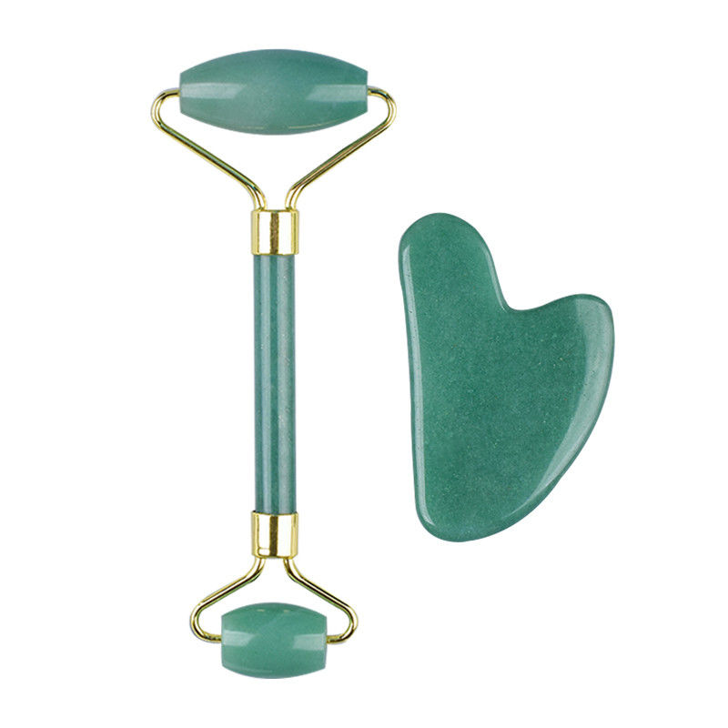 100% Natural Crystal Facial Face Quartz Roller Gua Sha Jade Roller for Skin Care Tools