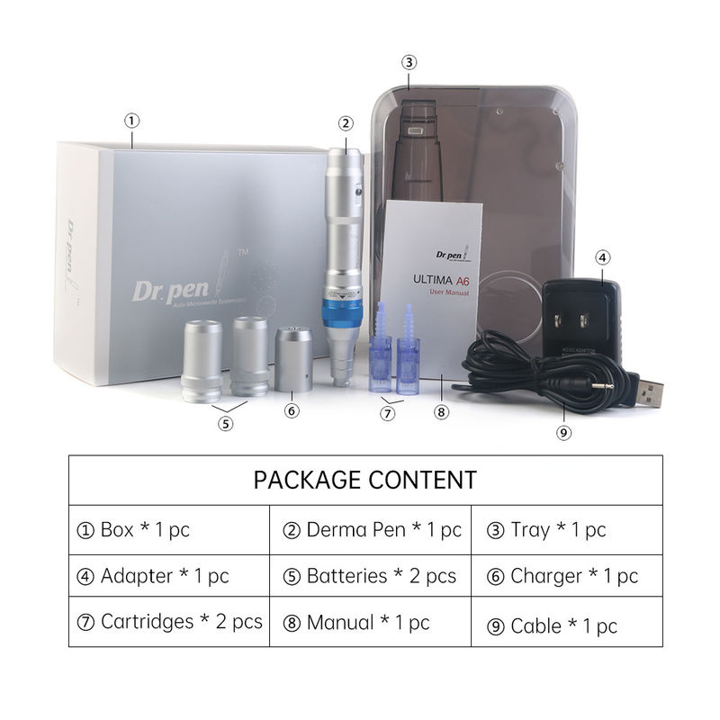 Dr Pen Powerful Ultima A6 Microneedle Dermapen Meso Rechargeable with Wireless and Wired Power Supply