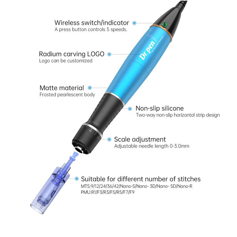 Rechargeable M7 M5 Needle A6 Titan Body and Head Whitening Wrinkle Remover IT Plug Type
