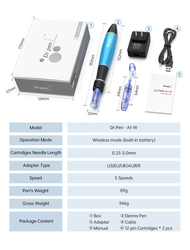 Rechargeable M7 M5 Needle A6 Titan Body and Head Whitening Wrinkle Remover IT Plug Type