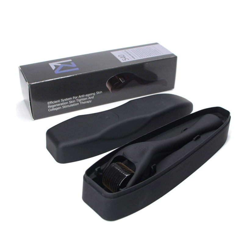 Matte Black 540 Titanium Needles 0.5mm Hair Beard Derma Needle Roller Dermaroller 2022