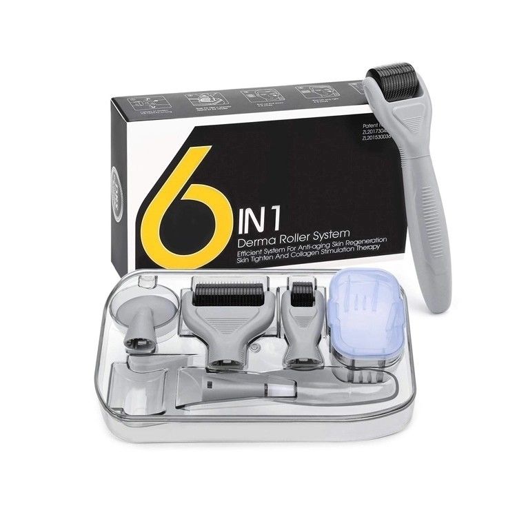Derma Rolling System and Needle Material Stainless Steel / Titanium 6 In 1 Derma Roller