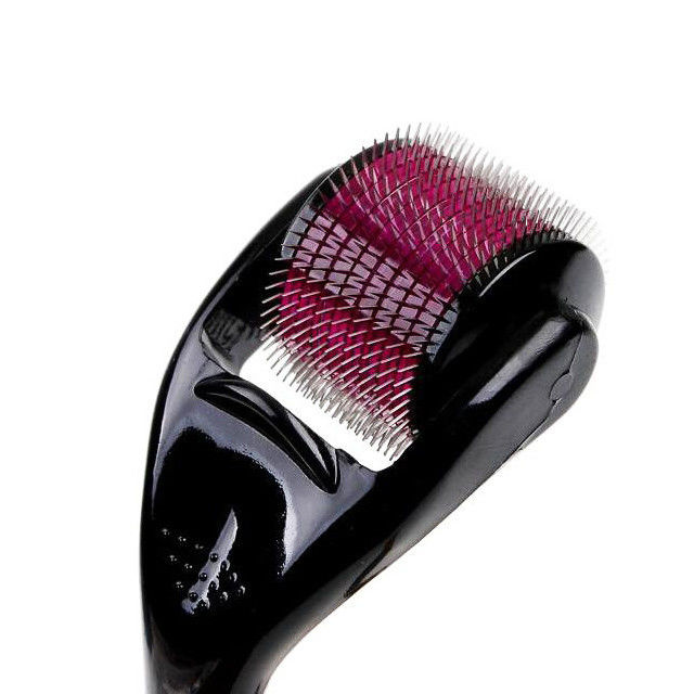 540 Pins ZGTS Micro Pin Derma Roller with Stainless Steel Rolling Pin in Black Handle