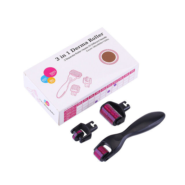 NO Plugs Type Titanium Derma Roller for Face Target Area Body 3-in-1 Design