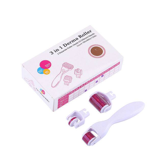 NO Plugs Type Titanium Derma Roller for Face Target Area Body 3-in-1 Design