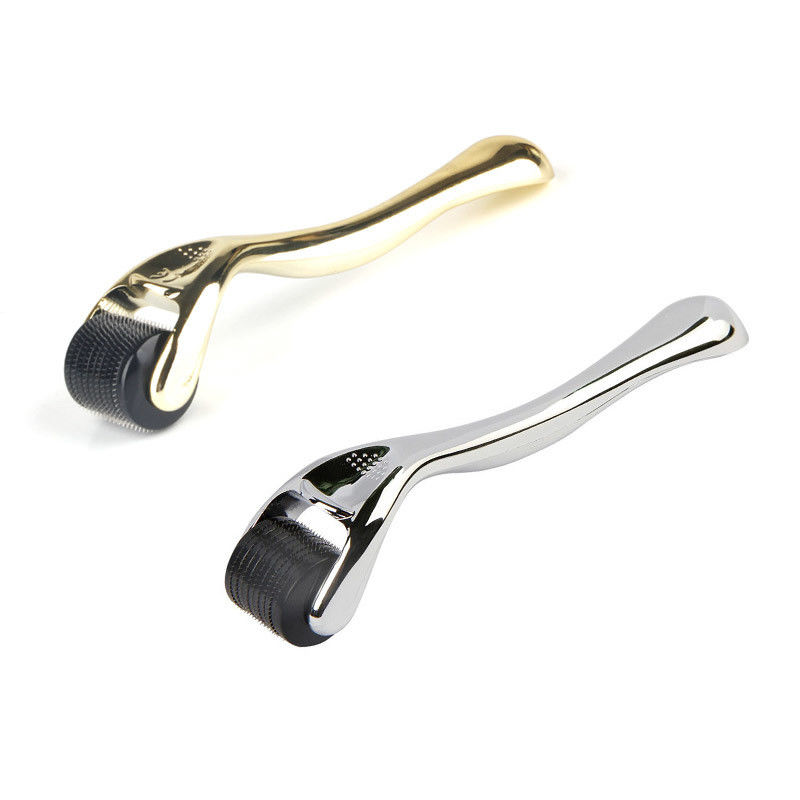 Home NO Plugs Type 540-pin Derma Roller with Gold Color Handles Skin Rejuvenation