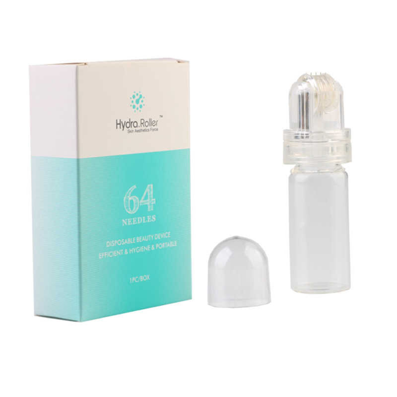 CE Approved 64 Gold Tips Hydra Microneedle Titanium Derma Roller for Hyaluronic Acid