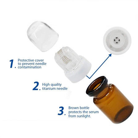 NO Plugs Type Newly Designed 42/150Gold Titanium Microneedle Hydra Stamphydra Roller for Skin Rejuvenation